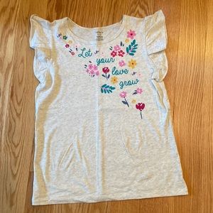 Carters Girl’s Flutter Sleeve Top; Size 12